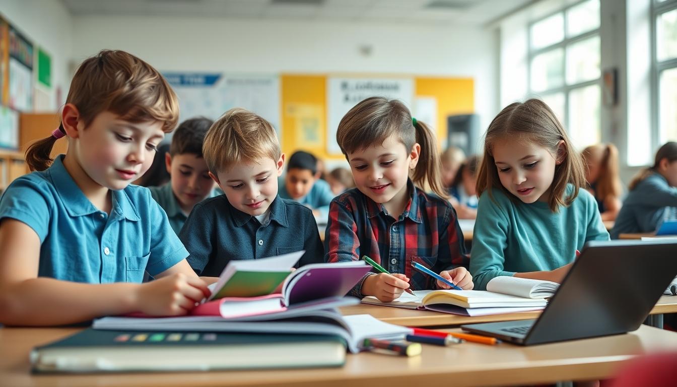 Structured study materials and learning resources on a desk